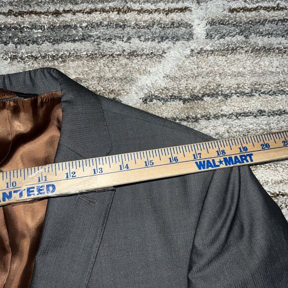Jos A Bank Joseph Sport Coat Mens Size 41R SLIM FIT Blazer Wool Gray Jacket - Picture 15 of 16